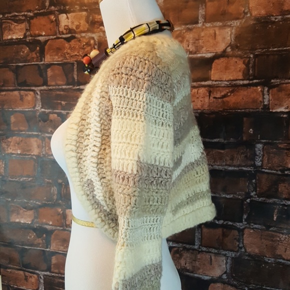 LAST CHANCE! CLOSET CLOSING! Anthropologie shrug sweater neutral cream tan XS - Picture 6 of 8